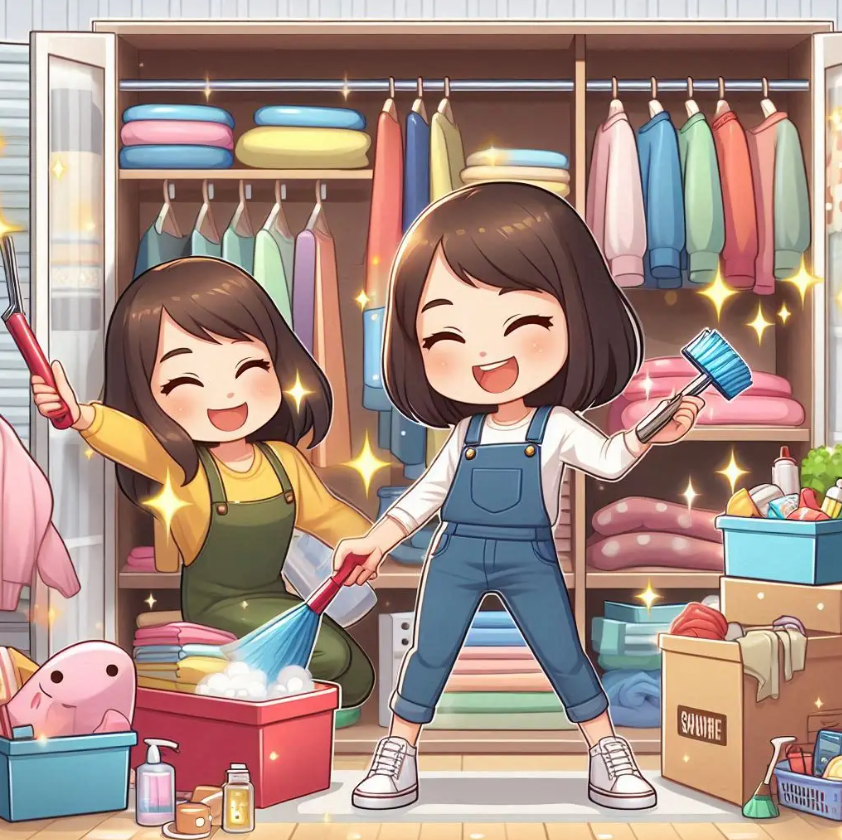 уборка в шкафу